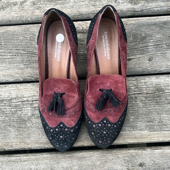 Town Shoes Shoes - Town Shoes Two Tone Tassel Oxford Heels Shoes